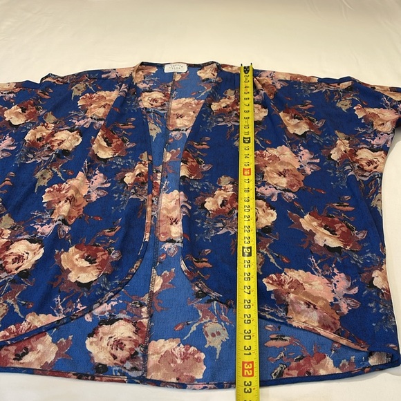 JANETT PLUS WOMENS SIZE 2X Floral Kimono Cardigan - Picture 2 of 6